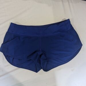 LULULEMON LARK Royal Blue LTWT Speed Up Low Rise 2.5" Lined Shorts 8